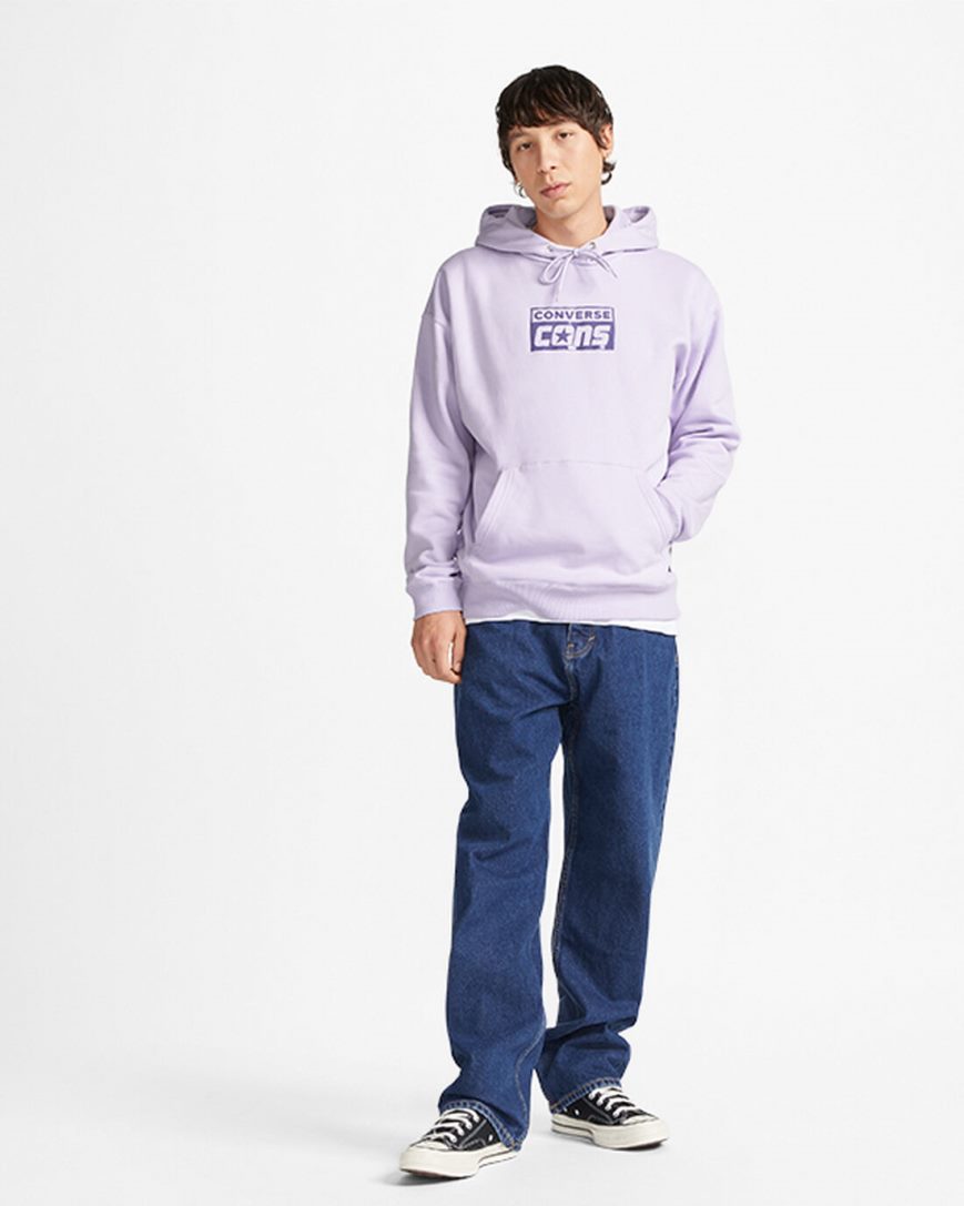 Mikiny S Kapucňou Converse CONS Fleece Pullover Panske Nachový | SK EABI57